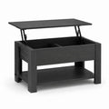 Tavolino da caffè alzabile nero in pannello truciolare 100 x 50 x 45-60 cm
