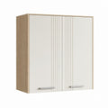 Pensile da cucina a 2 ante bianco e rovere chiaro in truciolare nobilitato 80 x 32 x 72 cm
